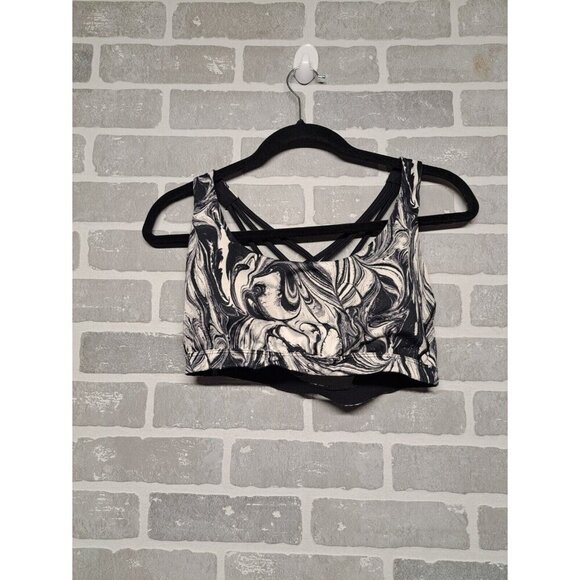 Victoria Secret Sport Minimum Support Padding Bra Marble Print Yoga Gym‎ Large - Picture 1 of 8